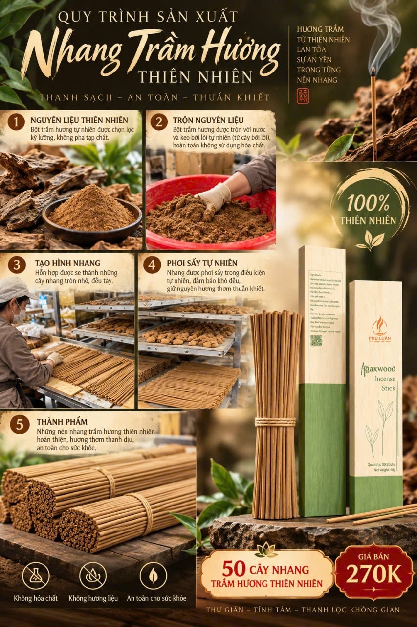 5 Bước Chế Tác Nhang Trầm Hương