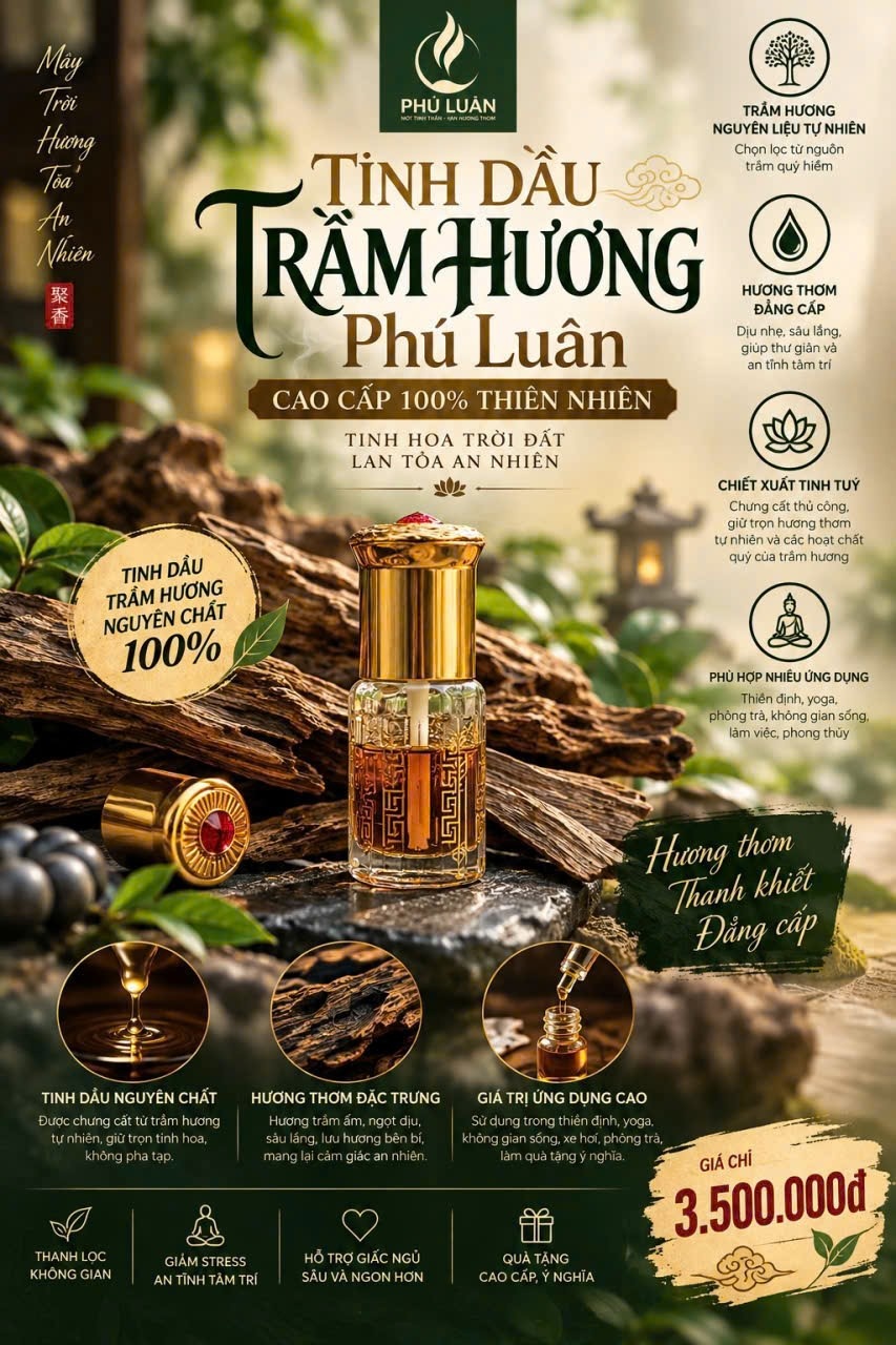 Tinh Dầu Trầm Pha Lê 10ml