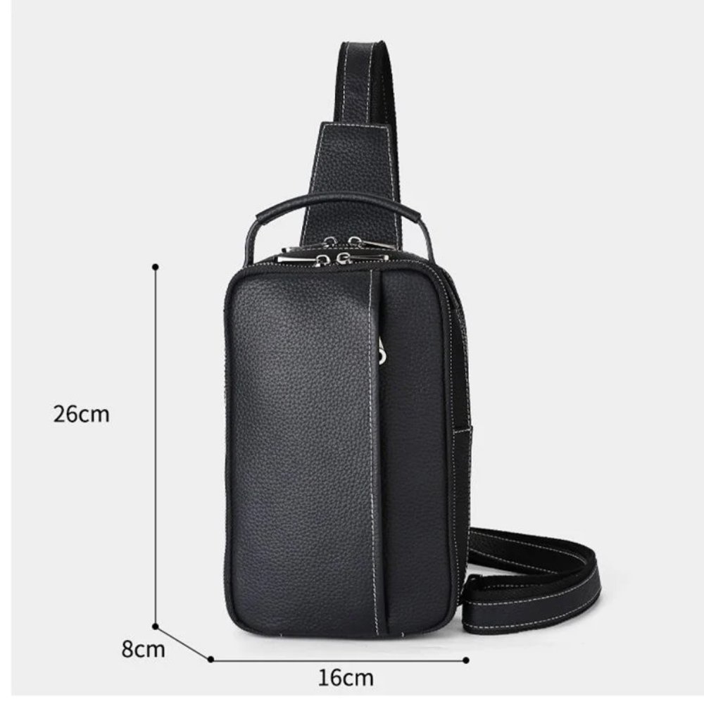 Túi đeo ngực, đeo chéo nam da bò thật - 4321862