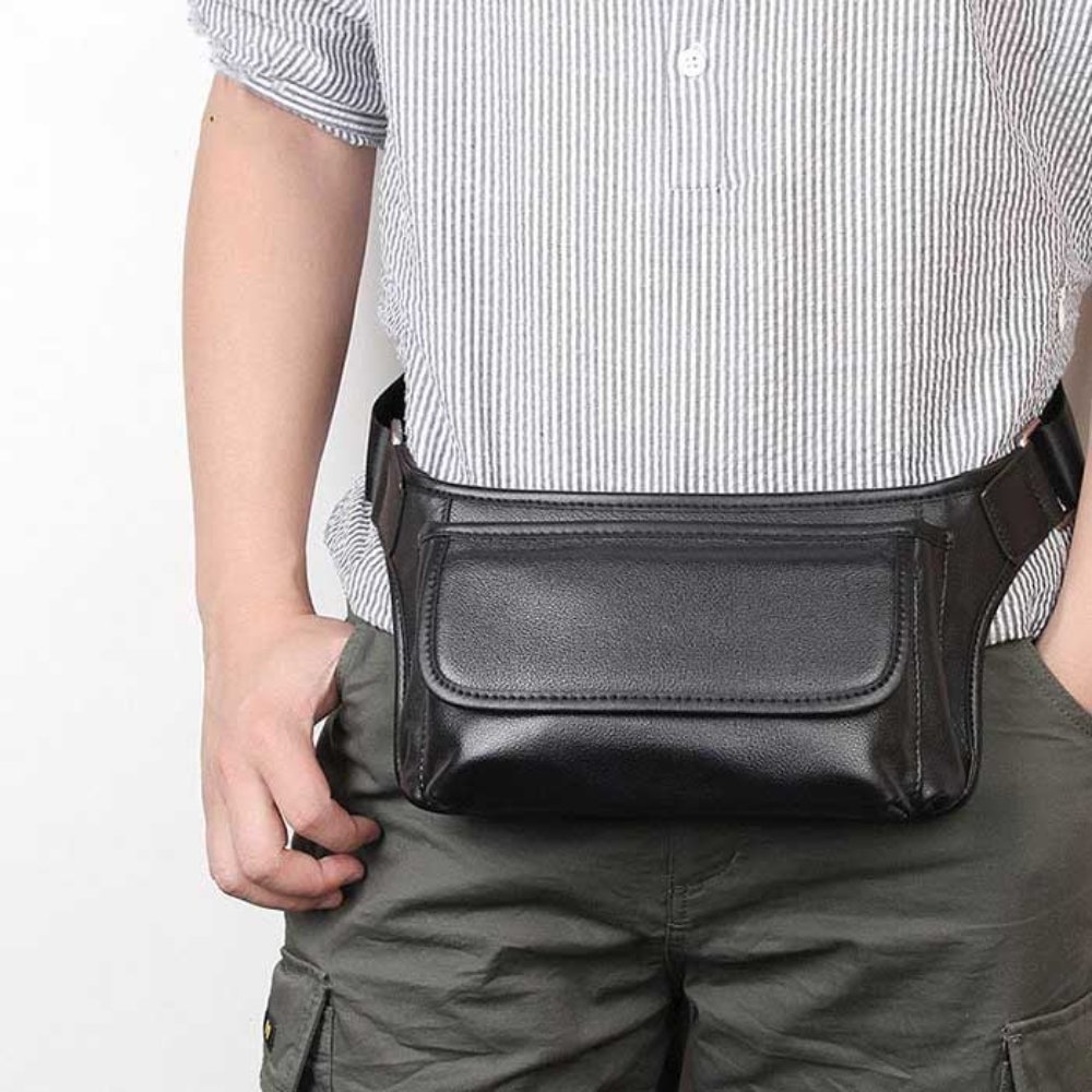 Túi đeo ngực đeo bụng đa năng da bò thật - 1475191