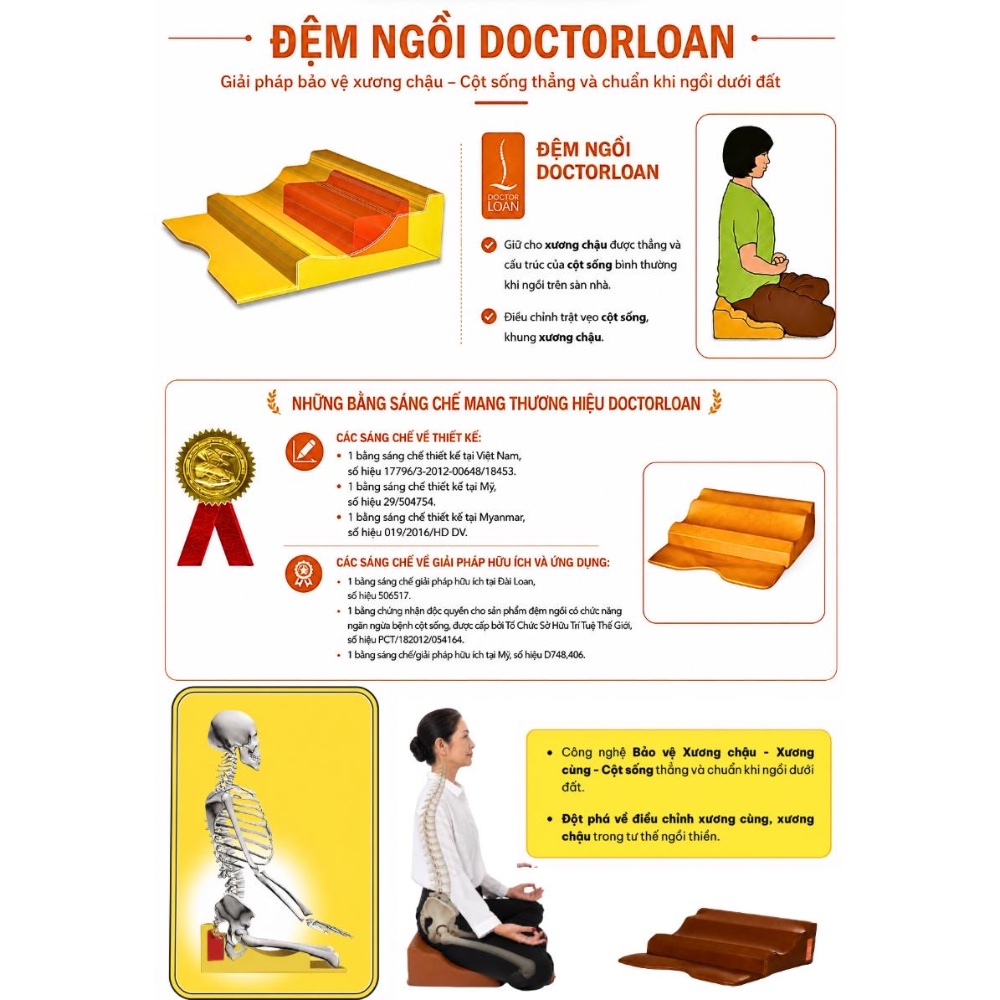 Đệm ngồi sáng chế 