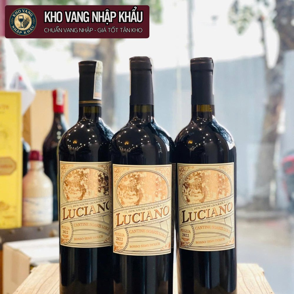 Vang Ý Luciano Rosso Semi Dolce Puglia 10.5%