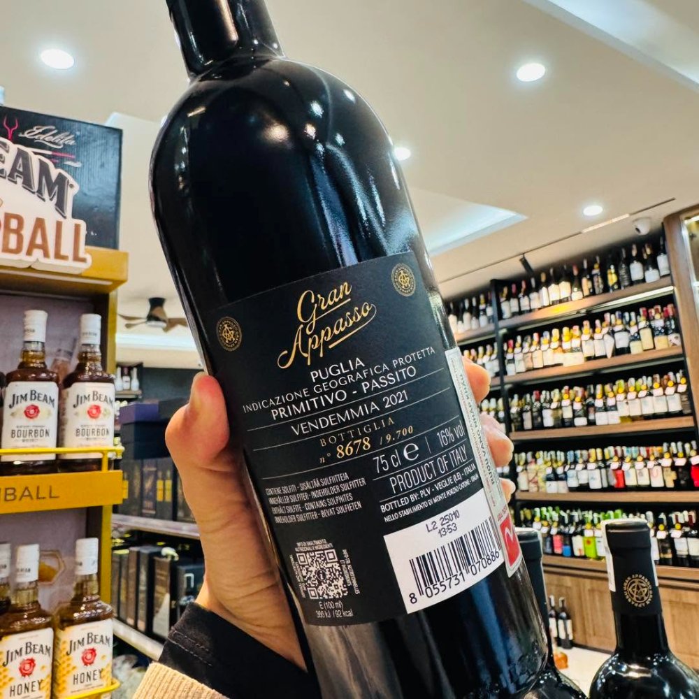Vang Ý Gran Appasso Appassimento Primitivo 16%
