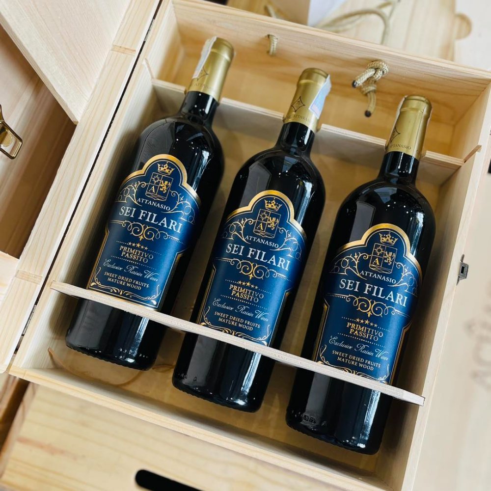 Vang Ý Attanasio Sei Filari Primitivo 13.5%