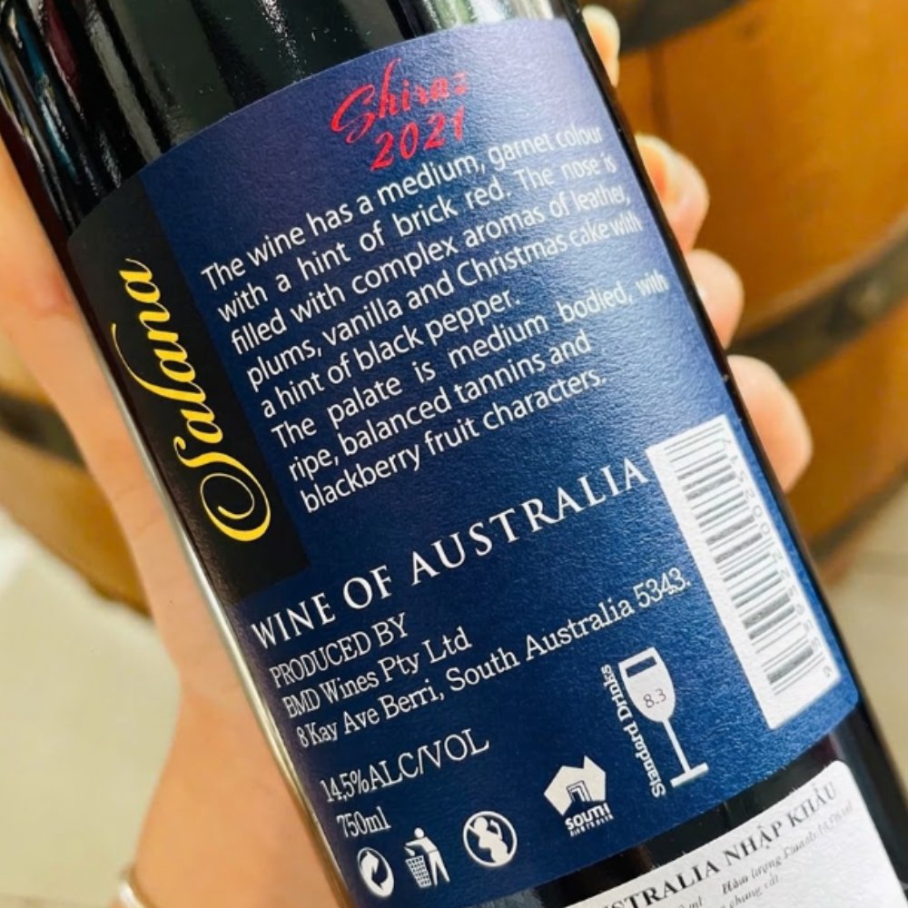 Vang Úc Salana Shiraz 14,5%