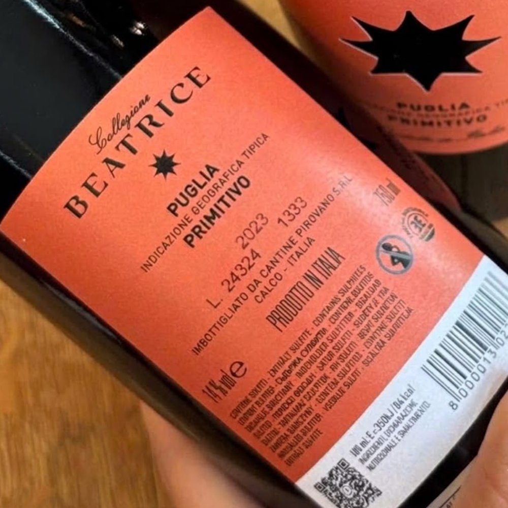 Vang Ý Beatrice Montepulciano D'abruzzo DOC 13%
