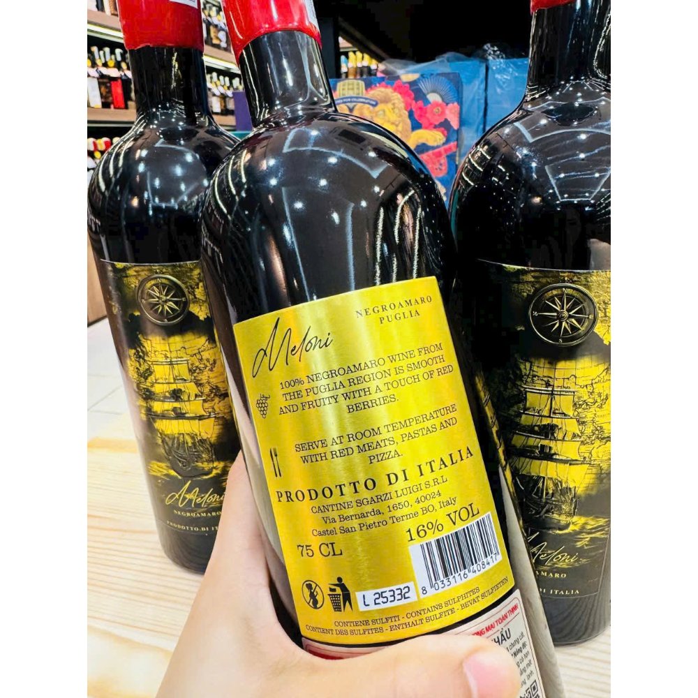 Vang Ý Meloni Negroamaro 16%
