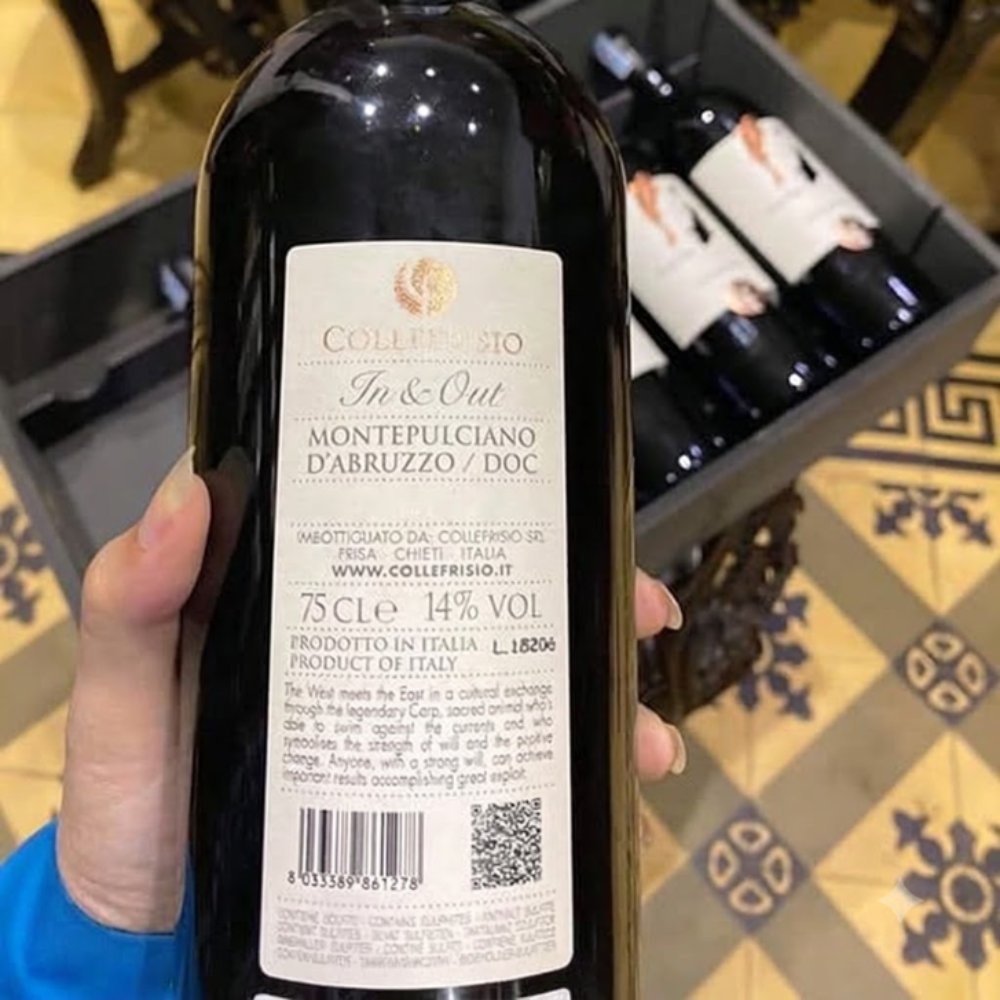 Vang Ý Collefrisio In & Out Pecorino - Cá Chép Trắng  14%
