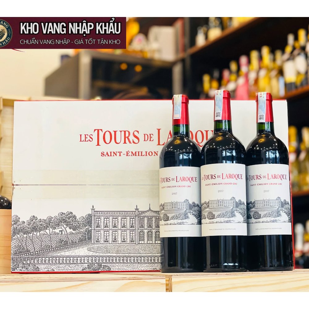Vang Pháp Les Tours De Laroque Saint Emilion Grand Cru 2016 14.5%
