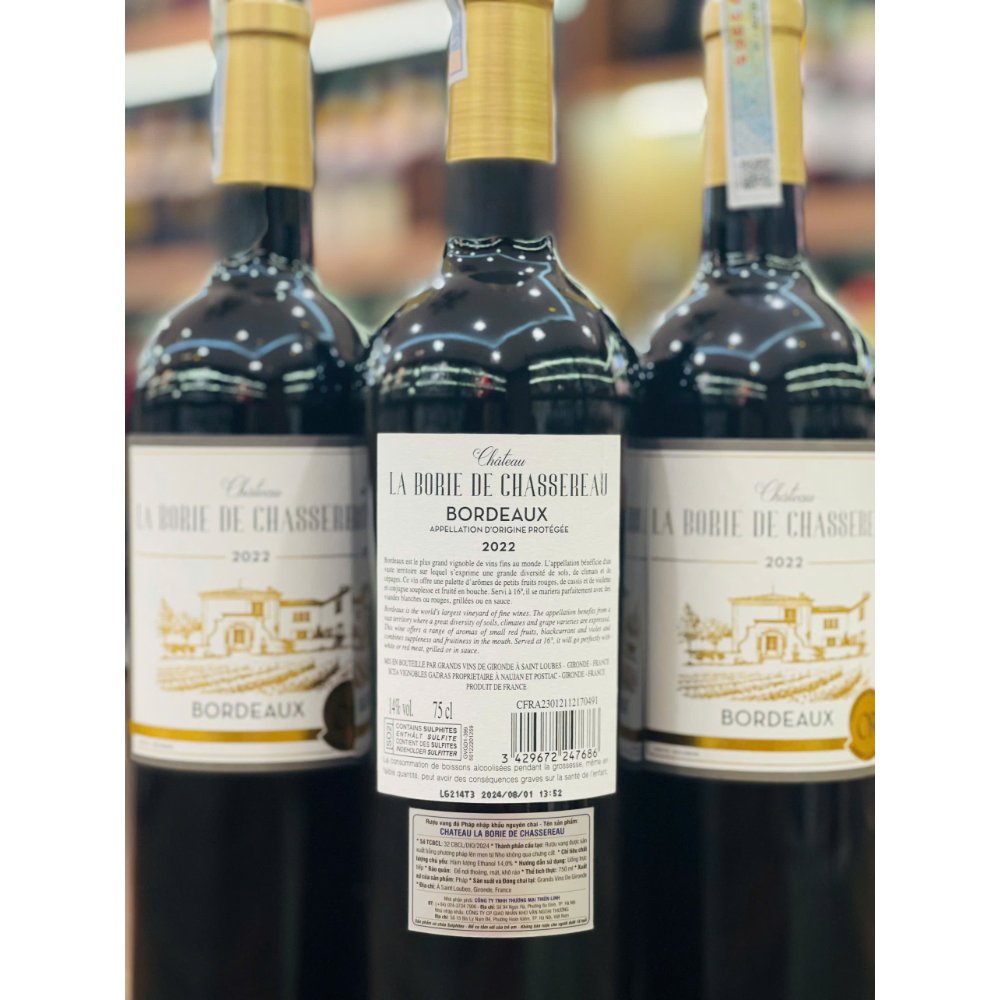 Vang Pháp Chateau La Borie De Chassereau Bordeaux 14%