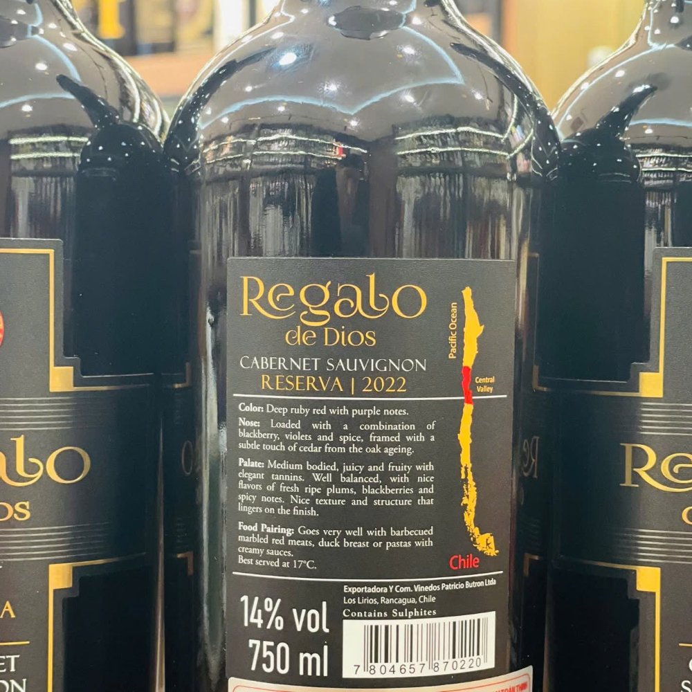 Vang Chile Regalo de Dios Reserve 14%