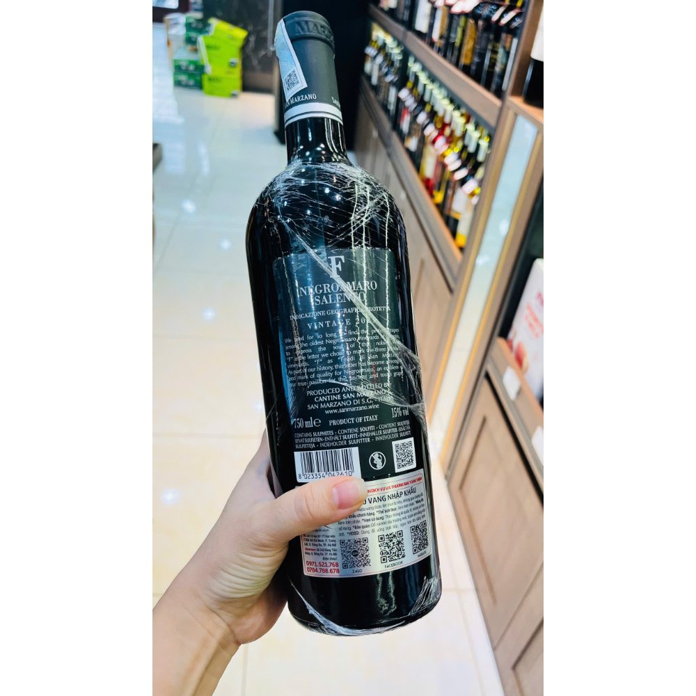 Vang Ý F Negroamaro San Marzano 15%