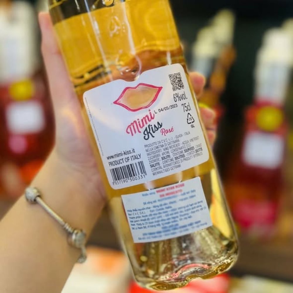 Vang Ý Mimi Kiss DA Moscato Hồng - Trắng 6%