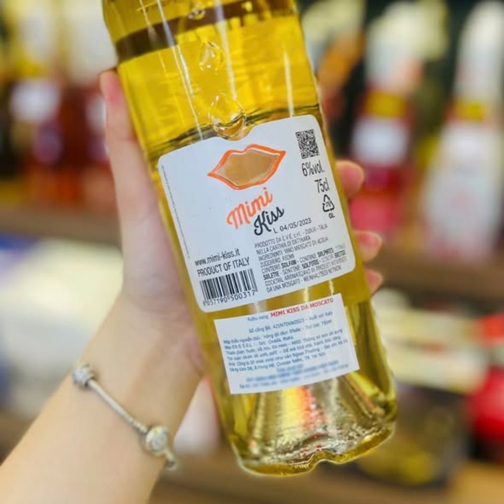 Vang Ý Mimi Kiss DA Moscato Hồng - Trắng 6%