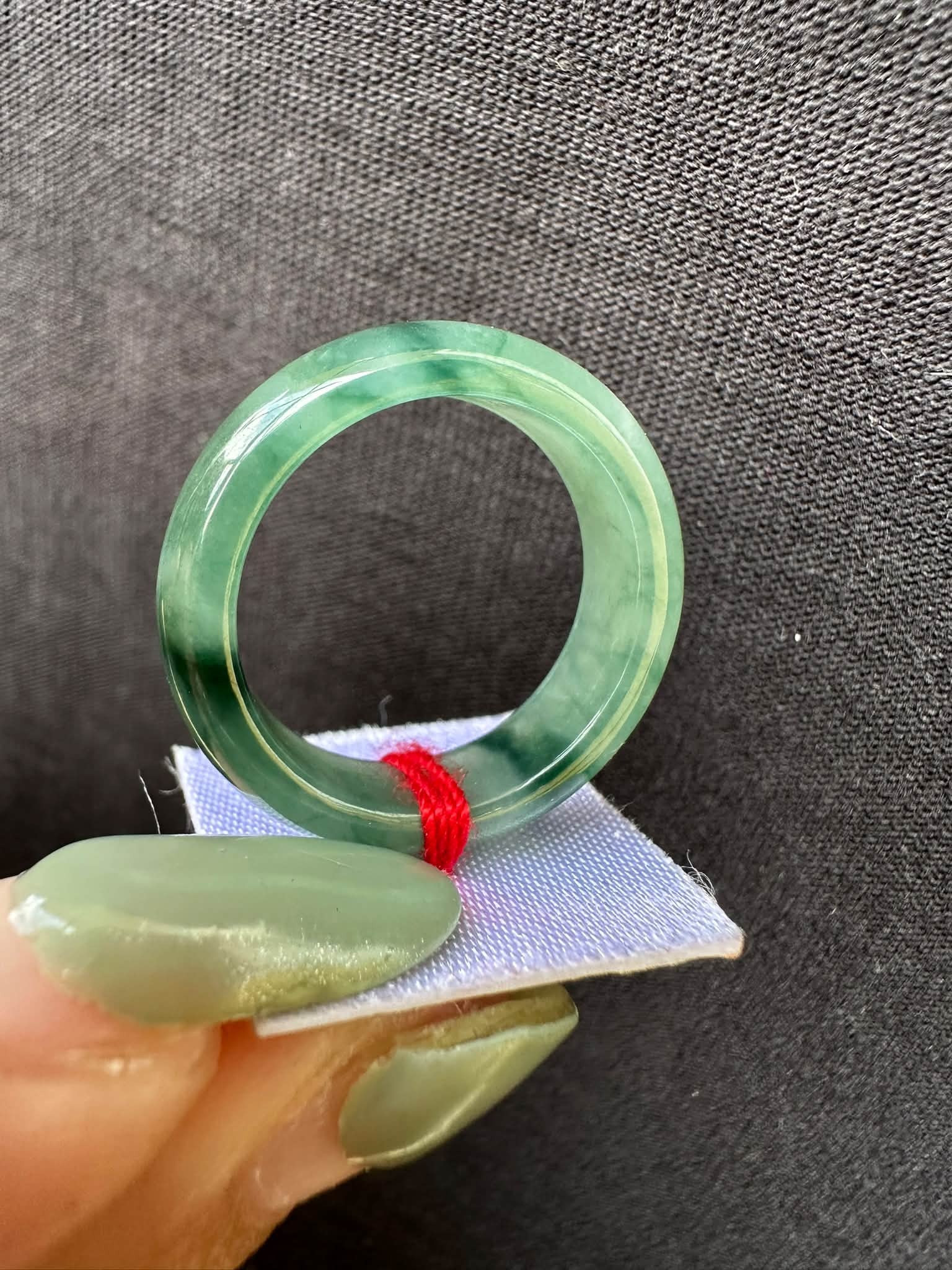 Nhẫn Cẩm Thạch Sơn Thủy Chiêu Tài Hút Lộc Nam Nữ